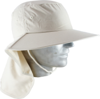 ON SITE SAFETY BROAD BRIM HAT WITH NECK FLAP - KHAKI 